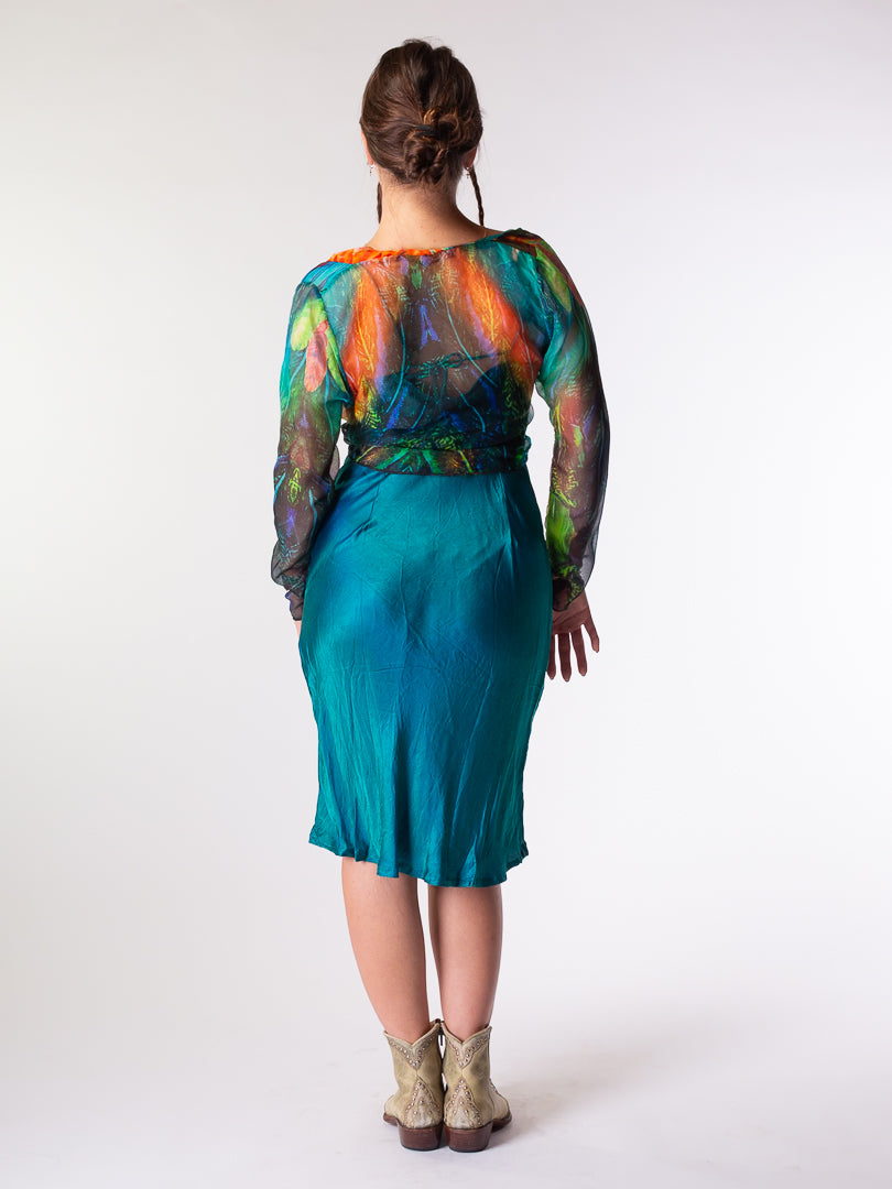 Silk Georgette Jacket Vivid Wing