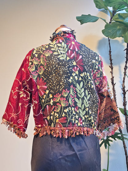 Posh & Patch Silk Collage Jacket Portside Size 14