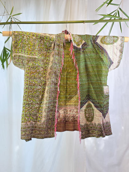 Flidais — Reversible Silk Kantha Kimono