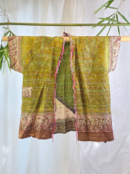 Flidais — Reversible Silk Kantha Kimono