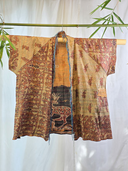 Batik Beauty — Reversible Silk Kantha Kimono