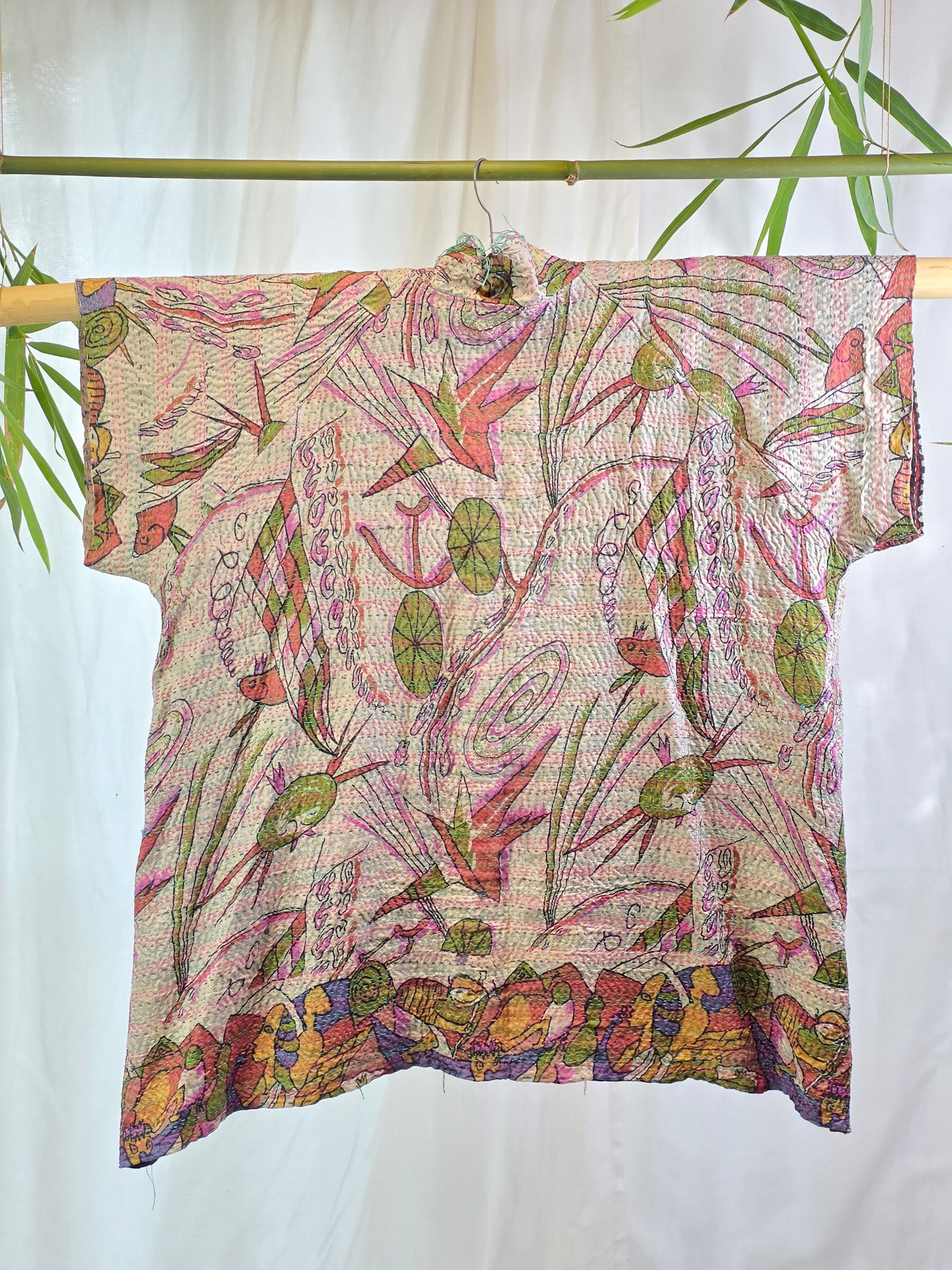 Natural Divinations — Reversible Silk Kantha Kimono
