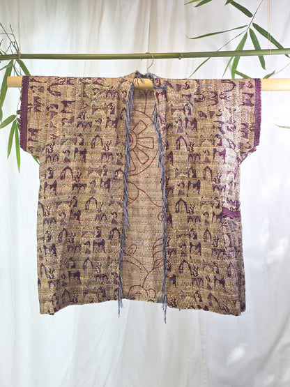 Sweet Optimism — Reversible Silk Kantha Kimono