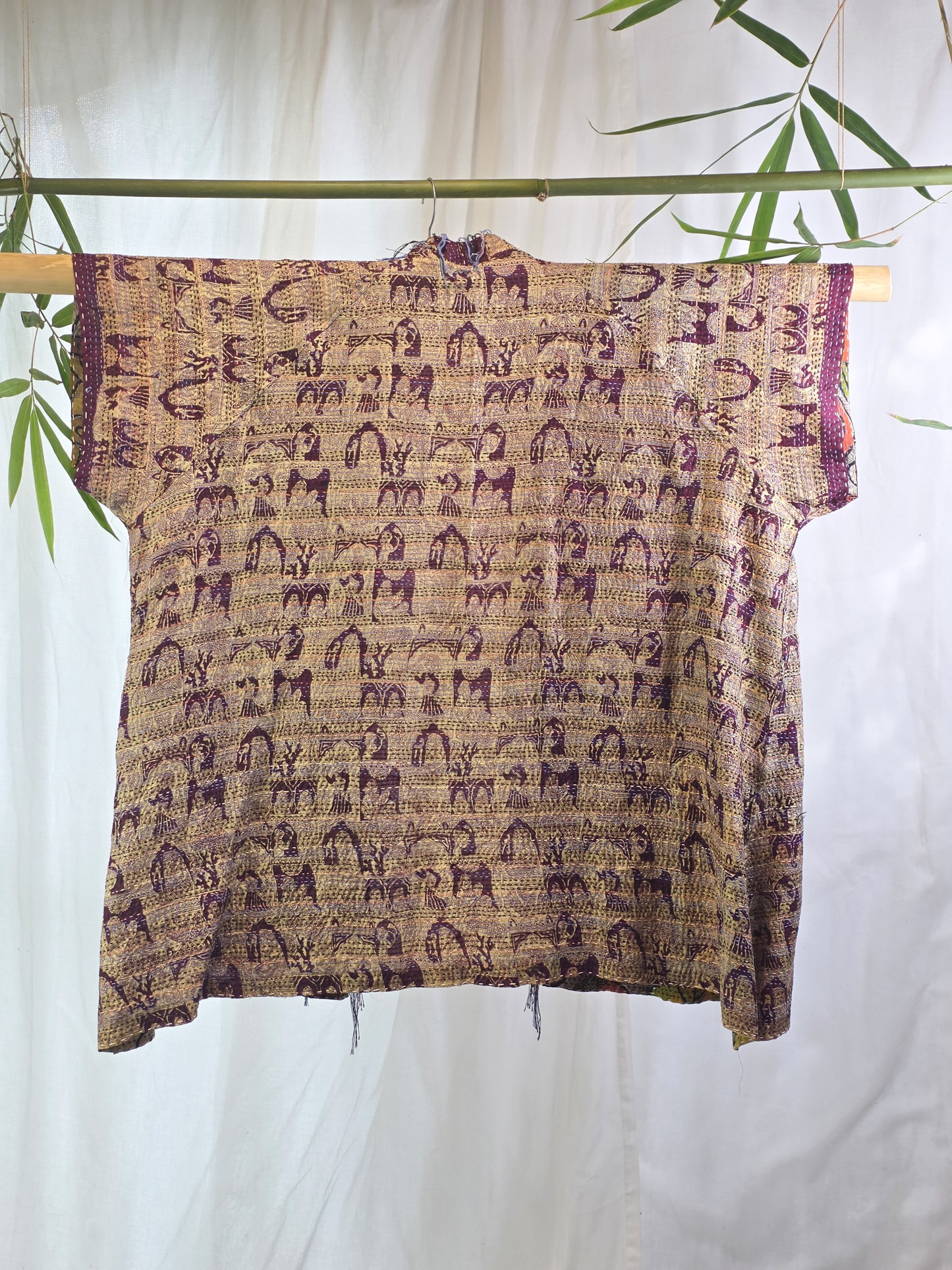 Sweet Optimism — Reversible Silk Kantha Kimono