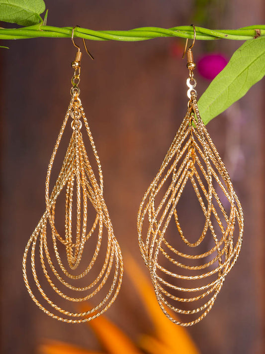 Layers of gold tear shaped discs perfect for day or night