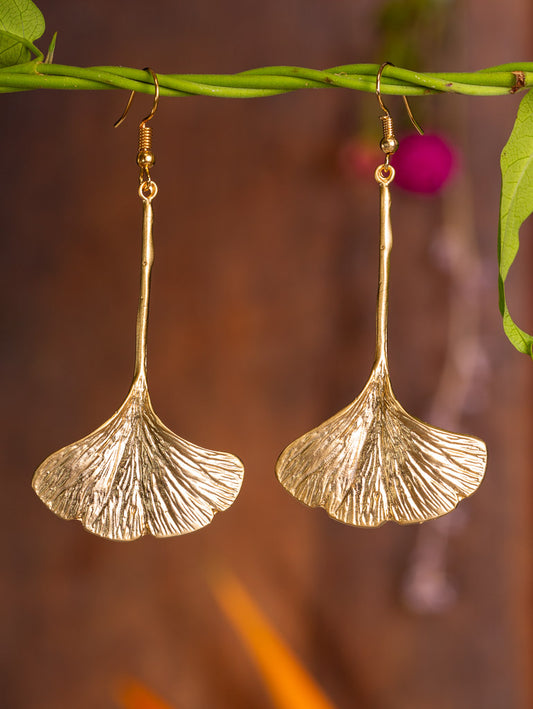 Gingko Gold Earrings