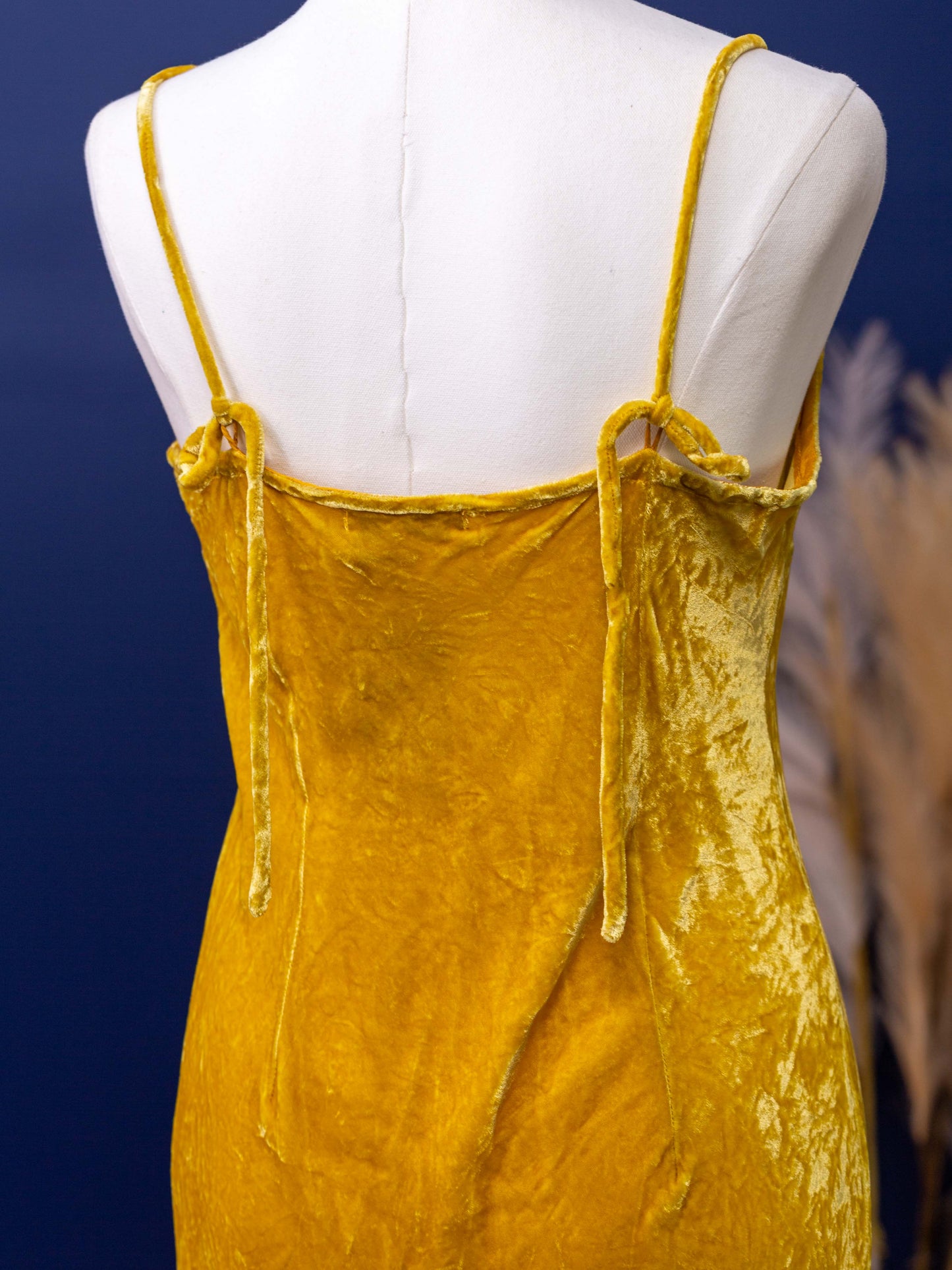 Silk Velvet Slip Maxi Gold