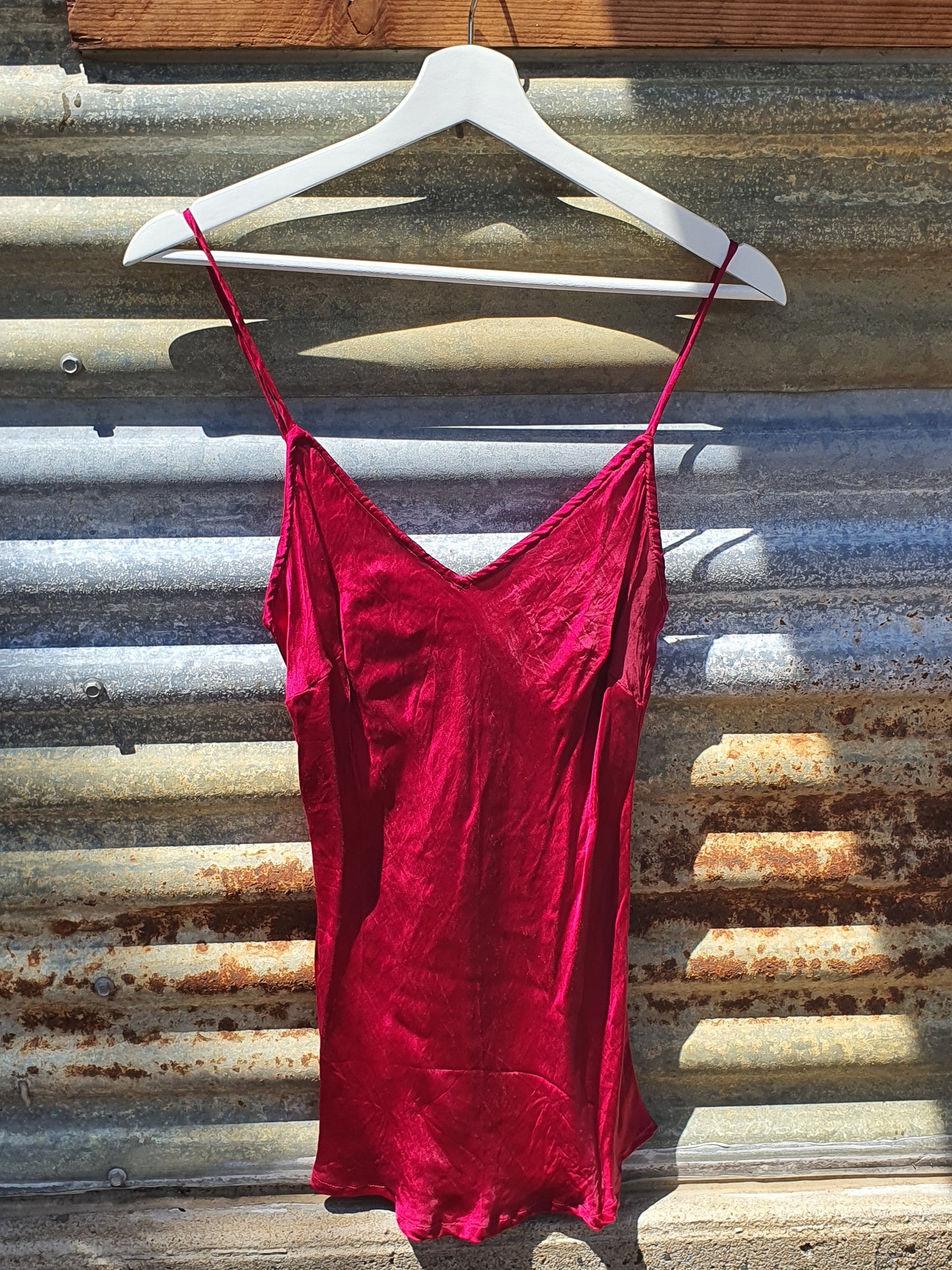 Silk Satin Luxe  Cami Magenta