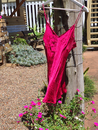 Silk Satin Luxe  Cami Magenta
