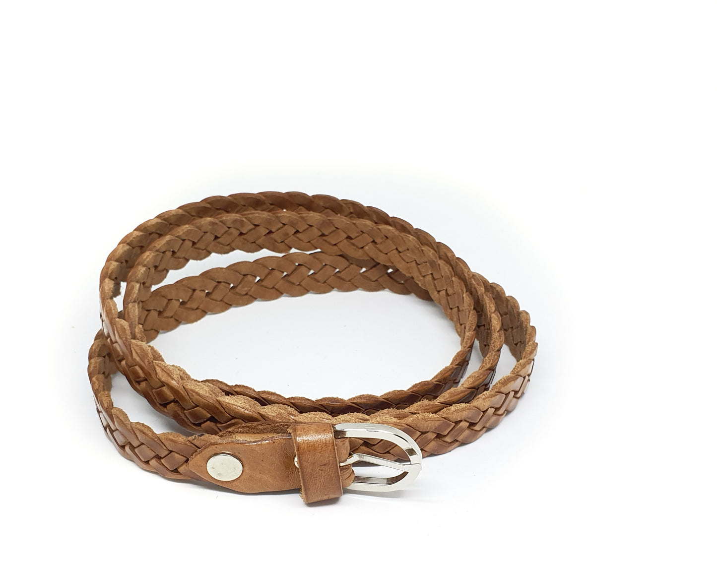 Skinnies Leather Woven Belt