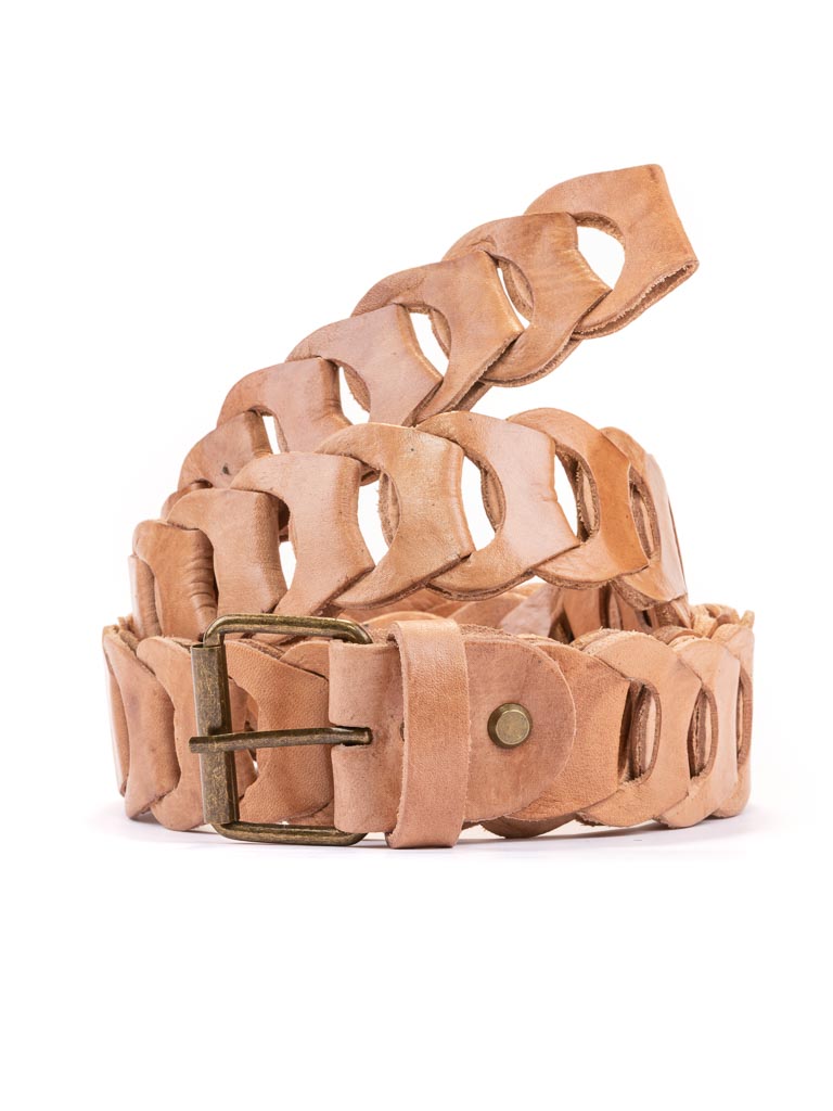 Casablanca Leather Chain Belt