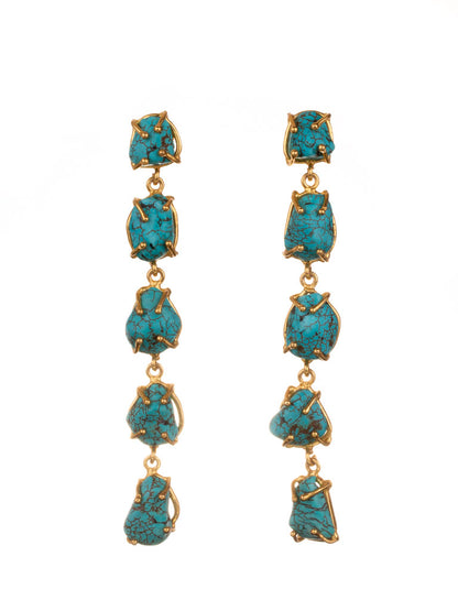 Turquoise and gold earrings