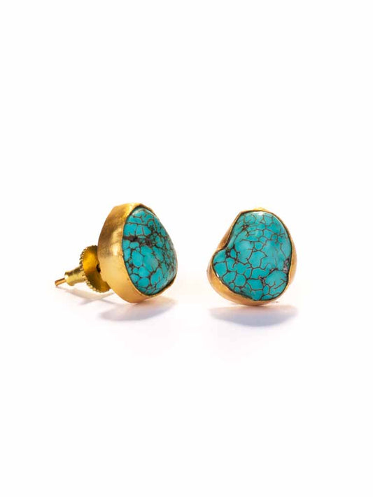 Contemporary Turquoise luxe statement earrings