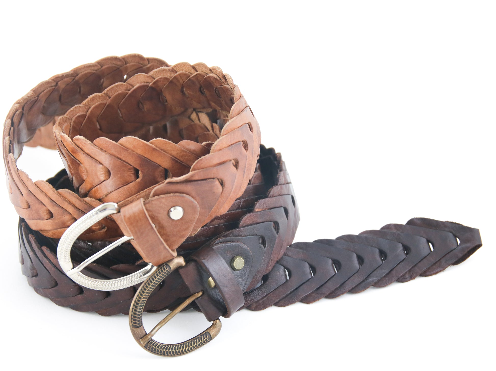 Two leather cobra belts - tfa