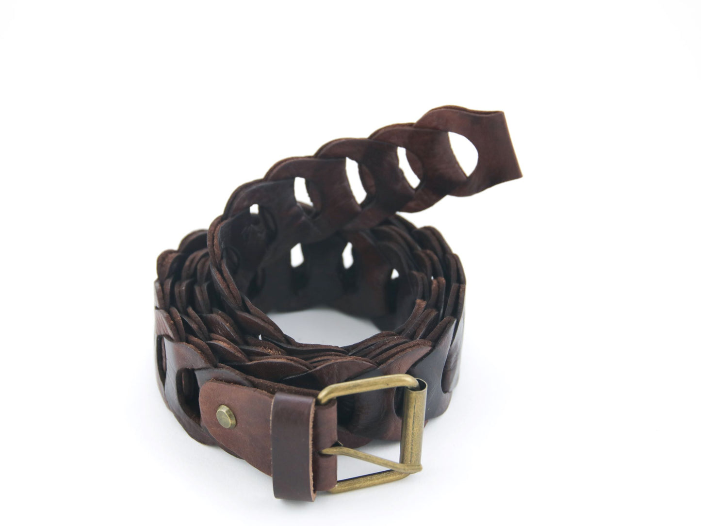 Casablanca Leather Chain Belt
