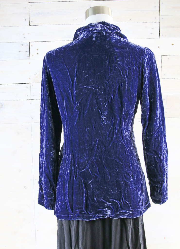 Bree Long Silk Velvet Embroidered Jacket