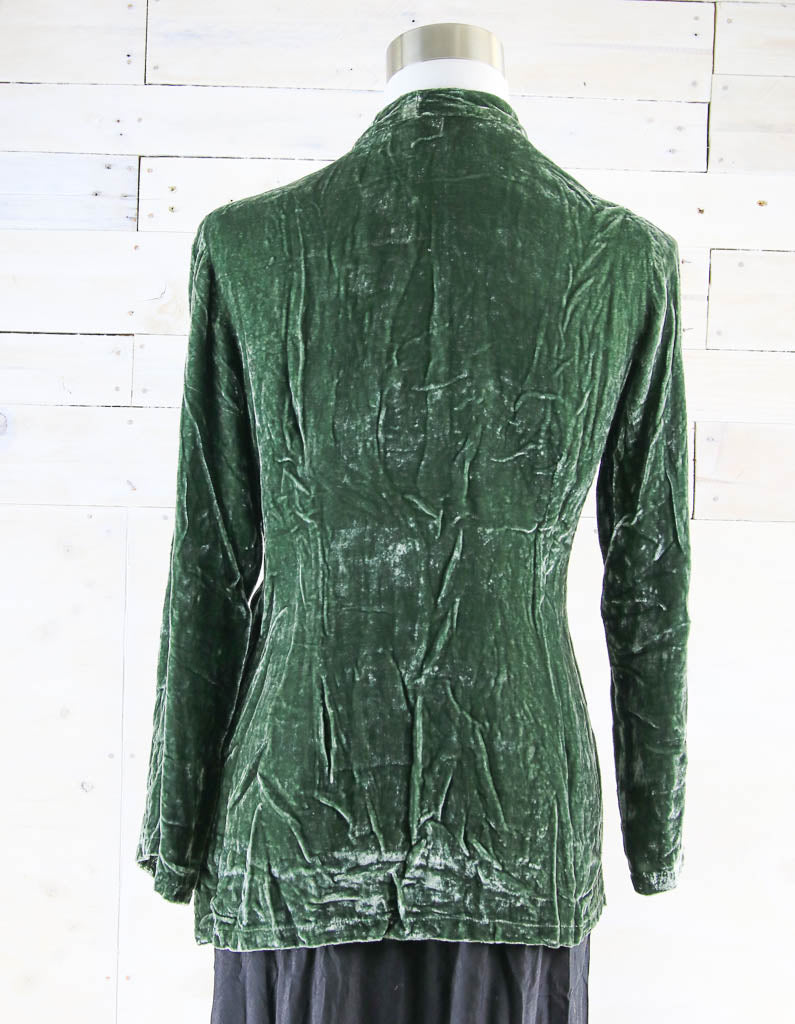 Bree Long Silk Velvet Embroidered Jacket