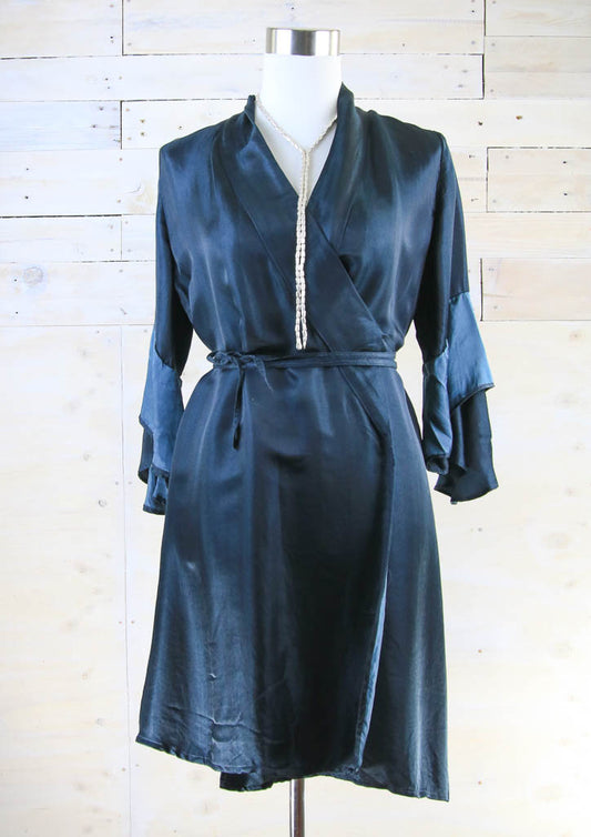 Satin Wrap-Dress