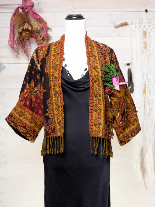 Kashmiri soft fringed wool jacket
