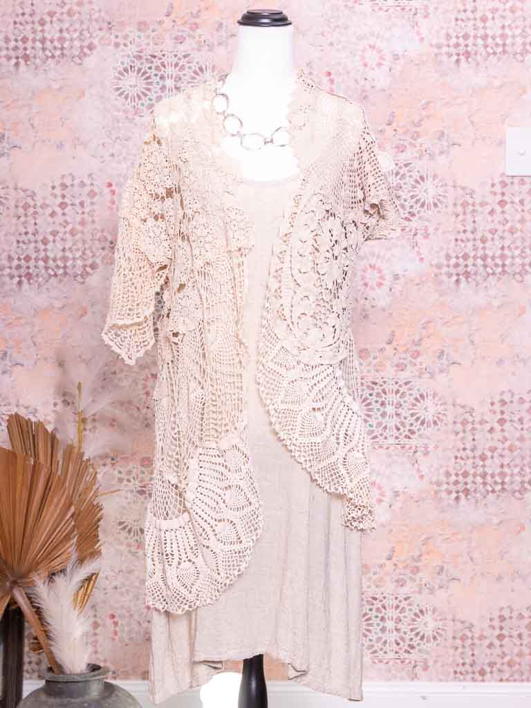 Vintage Afternoon Crochet Jacket