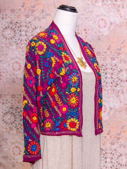 Gypsy Georgette Jacket Fuschia Garden size 10