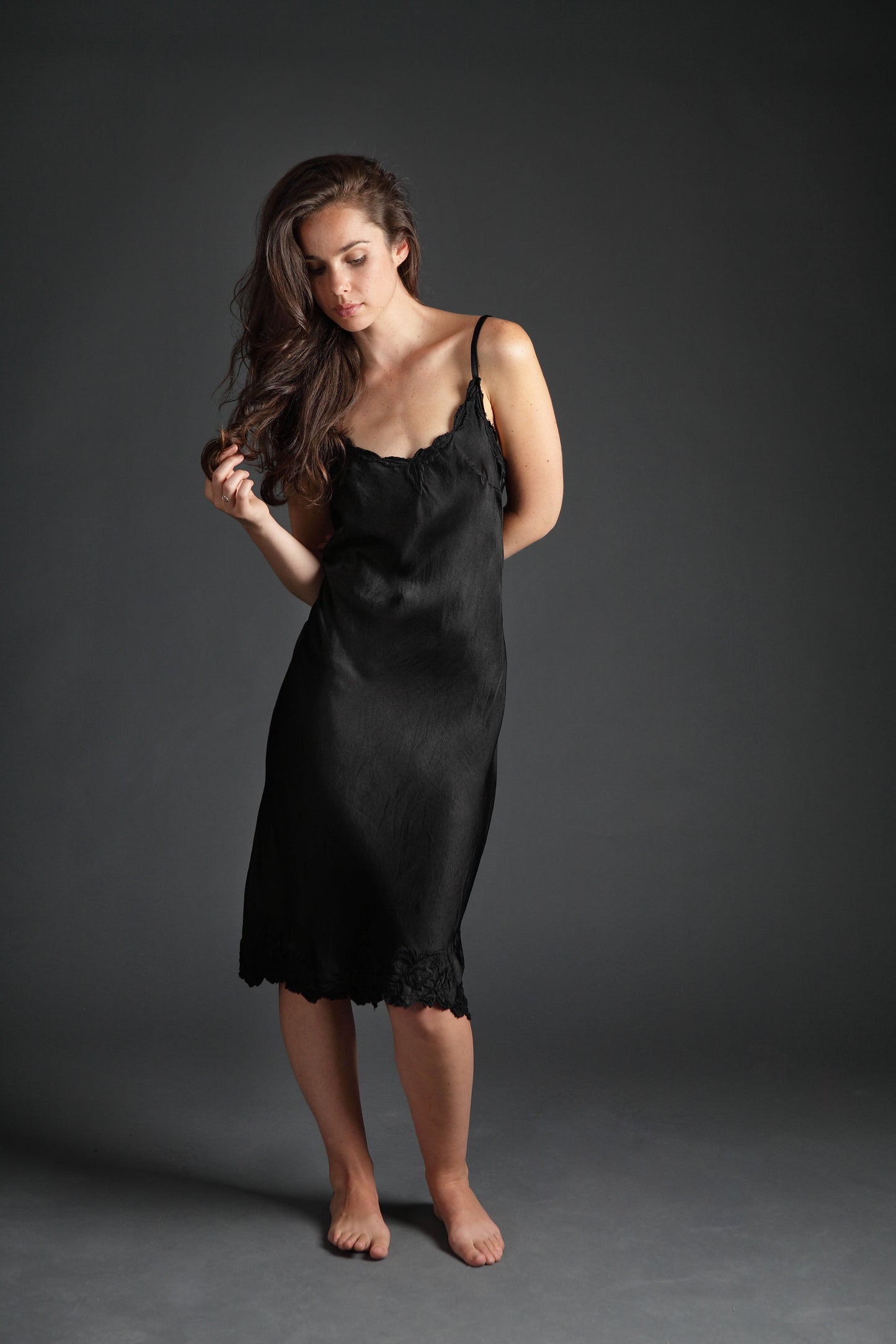 Marilyn Luxe Silk Satin Luxe Mid Slip