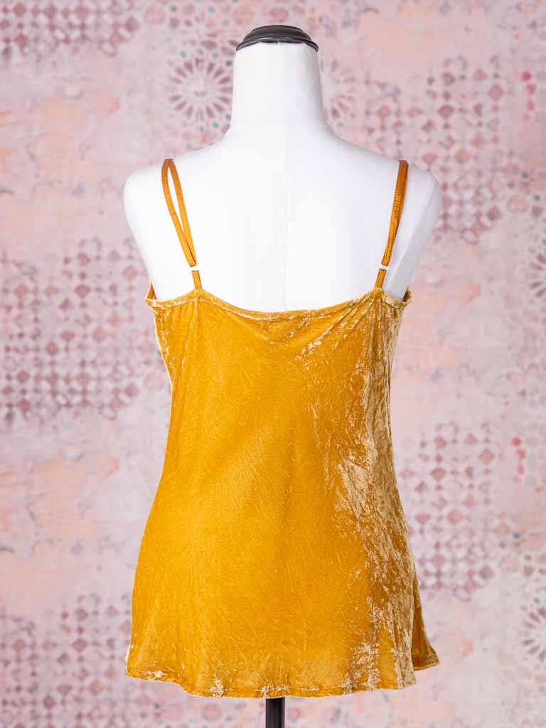Silk Velvet Cami - Gold