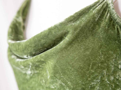 Silk Velvet Cami - Moss Green