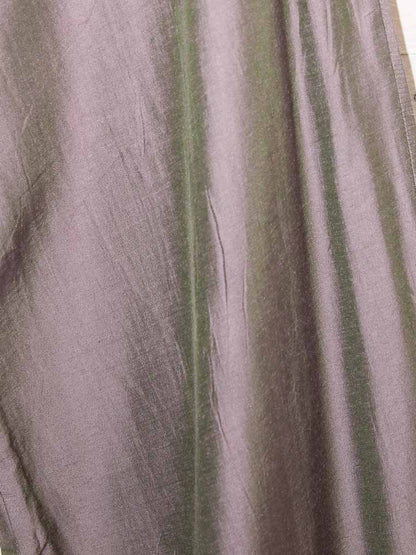 Close up of shot silk and linen blended material, grey and green colour.