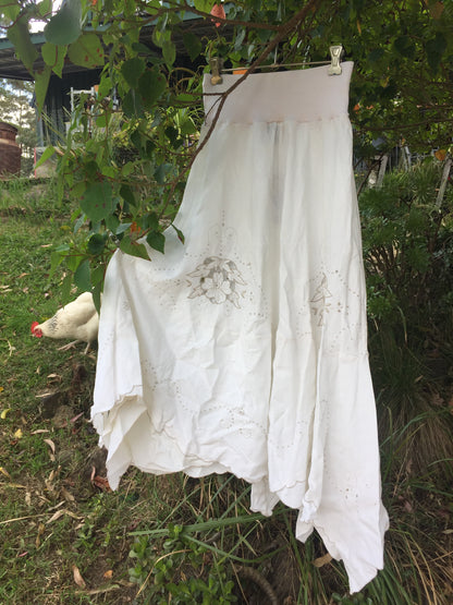 Battenberg Linen skirt