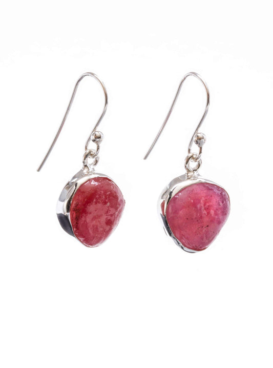 Silver Earring with Ruby