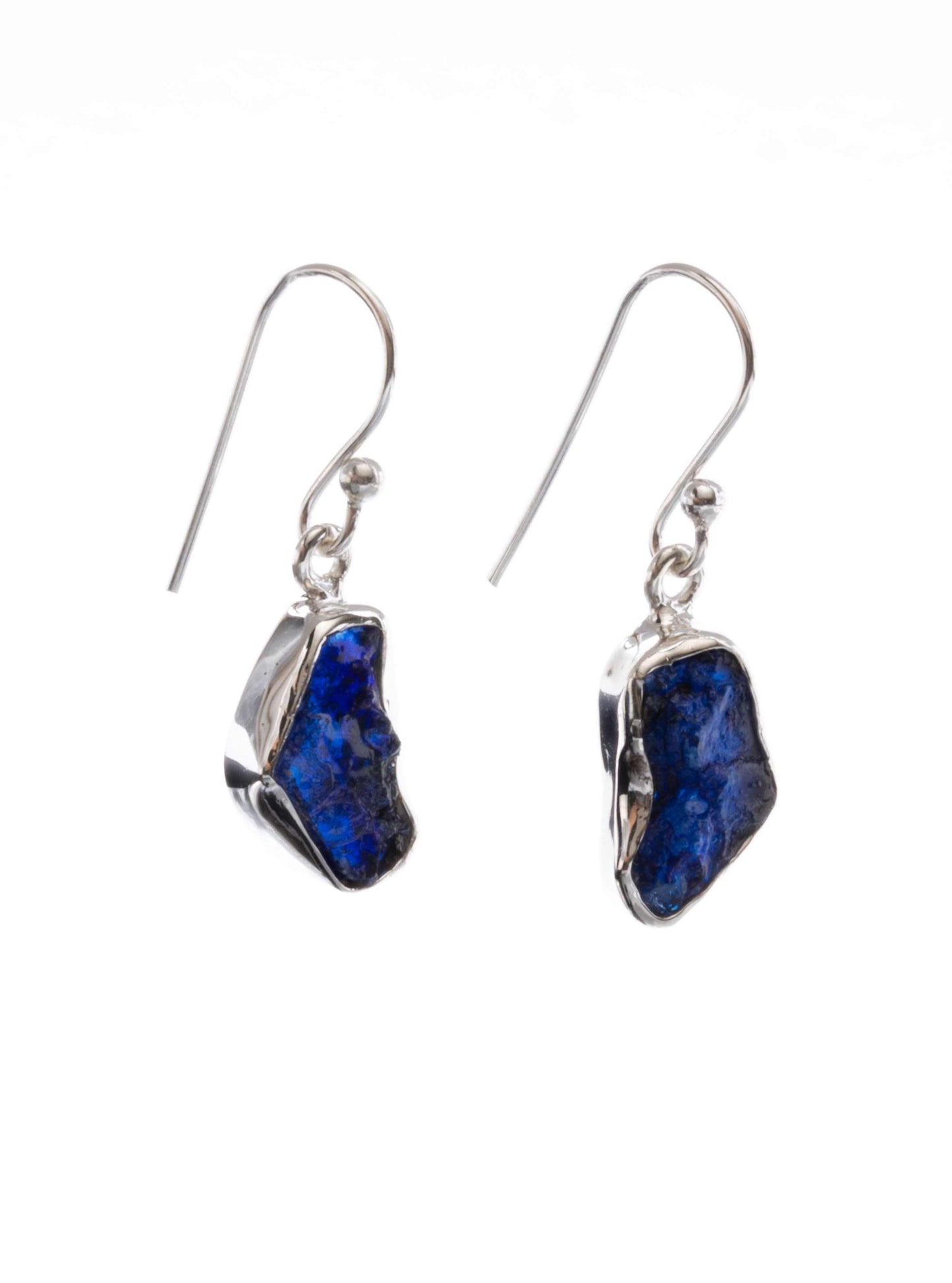 Silver Earring with Sapphire