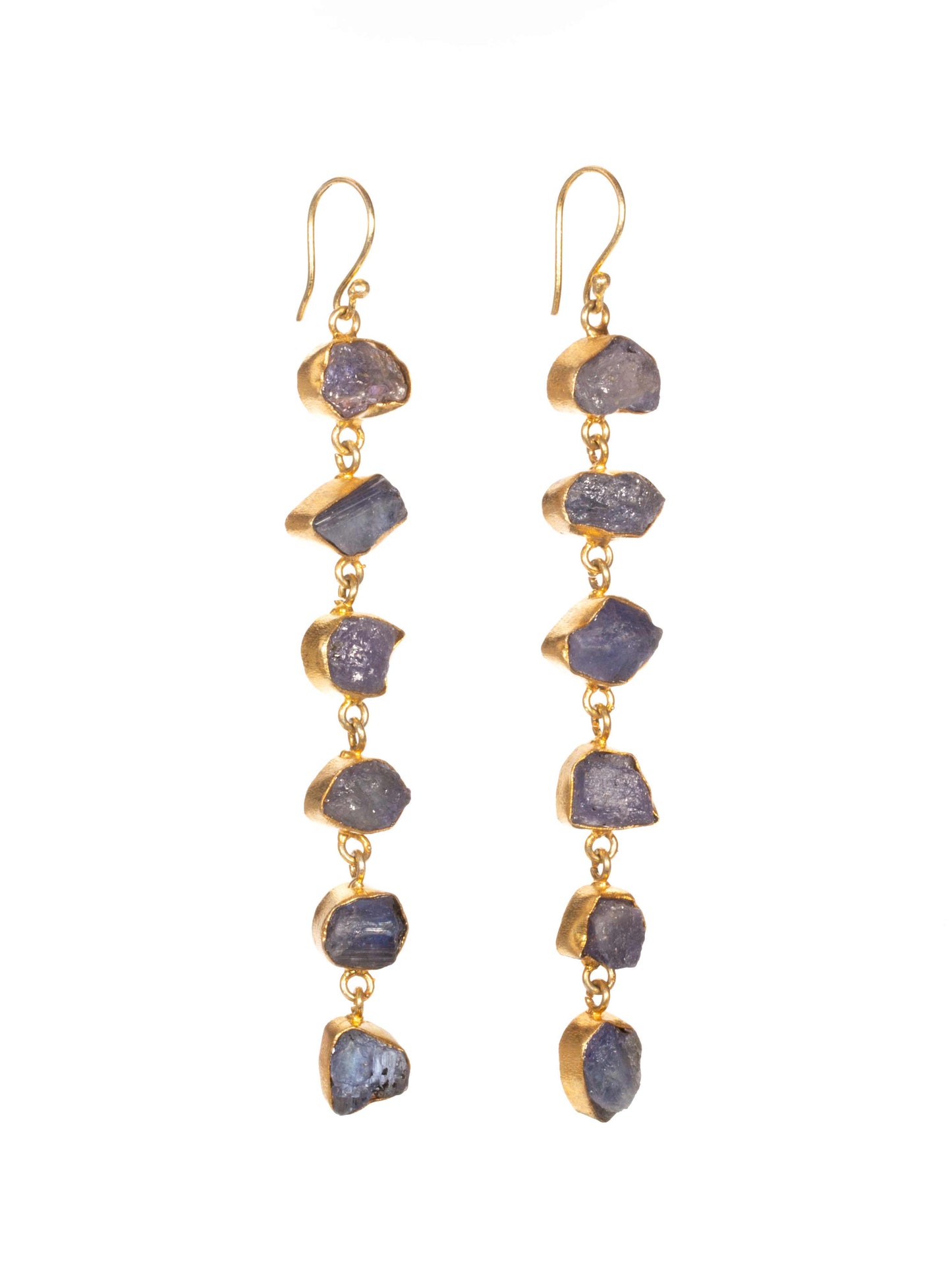 Gold Luxe earrings - a stunning and glamorous six drop stone