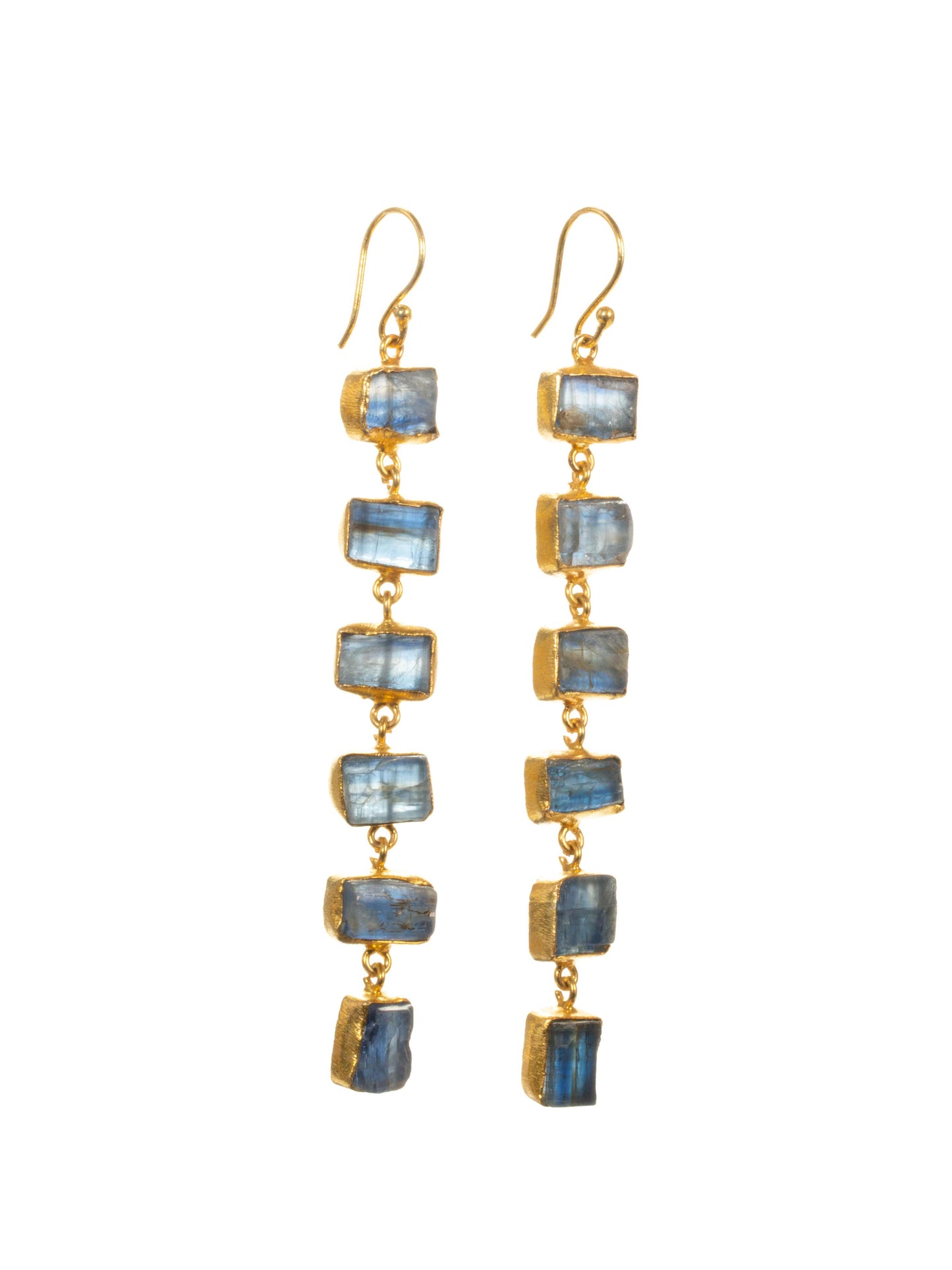 Gold Luxe earrings - a stunning and glamorous six drop stone