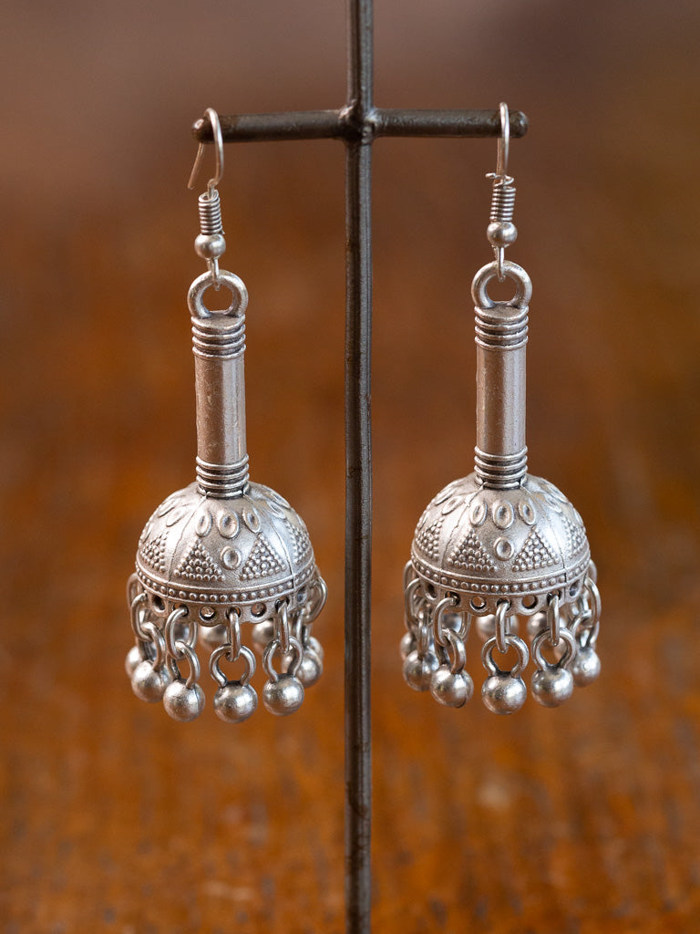 Jhumka Silver Bell Earrings