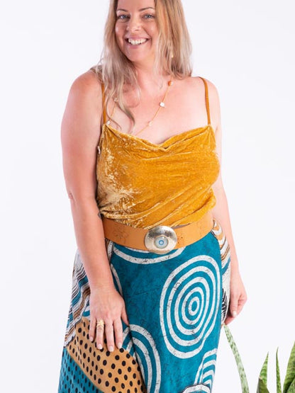 Silk Velvet Cami - Gold