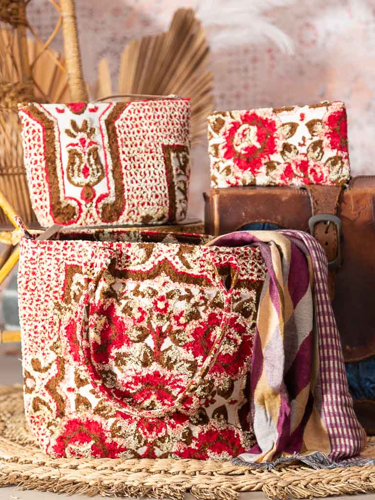 Moroccan Tapestry Bags Cherry ripe