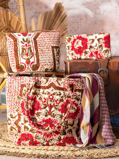 Moroccan Tapestry Bags Cherry ripe
