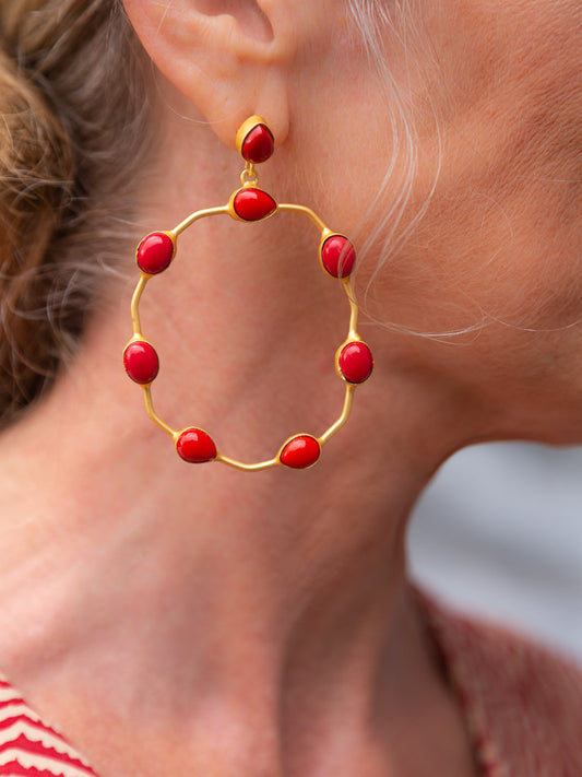 Loop Gold luxe statement earrings