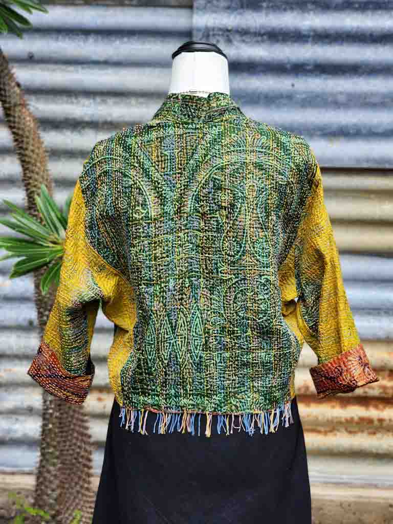 Boho Chic Jacket. Pine Lime Cocktails. Size 12
