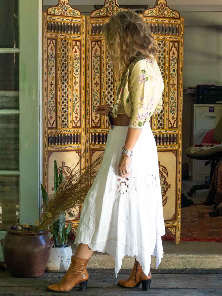 Linen Parlour Skirt. Size 10 - 12