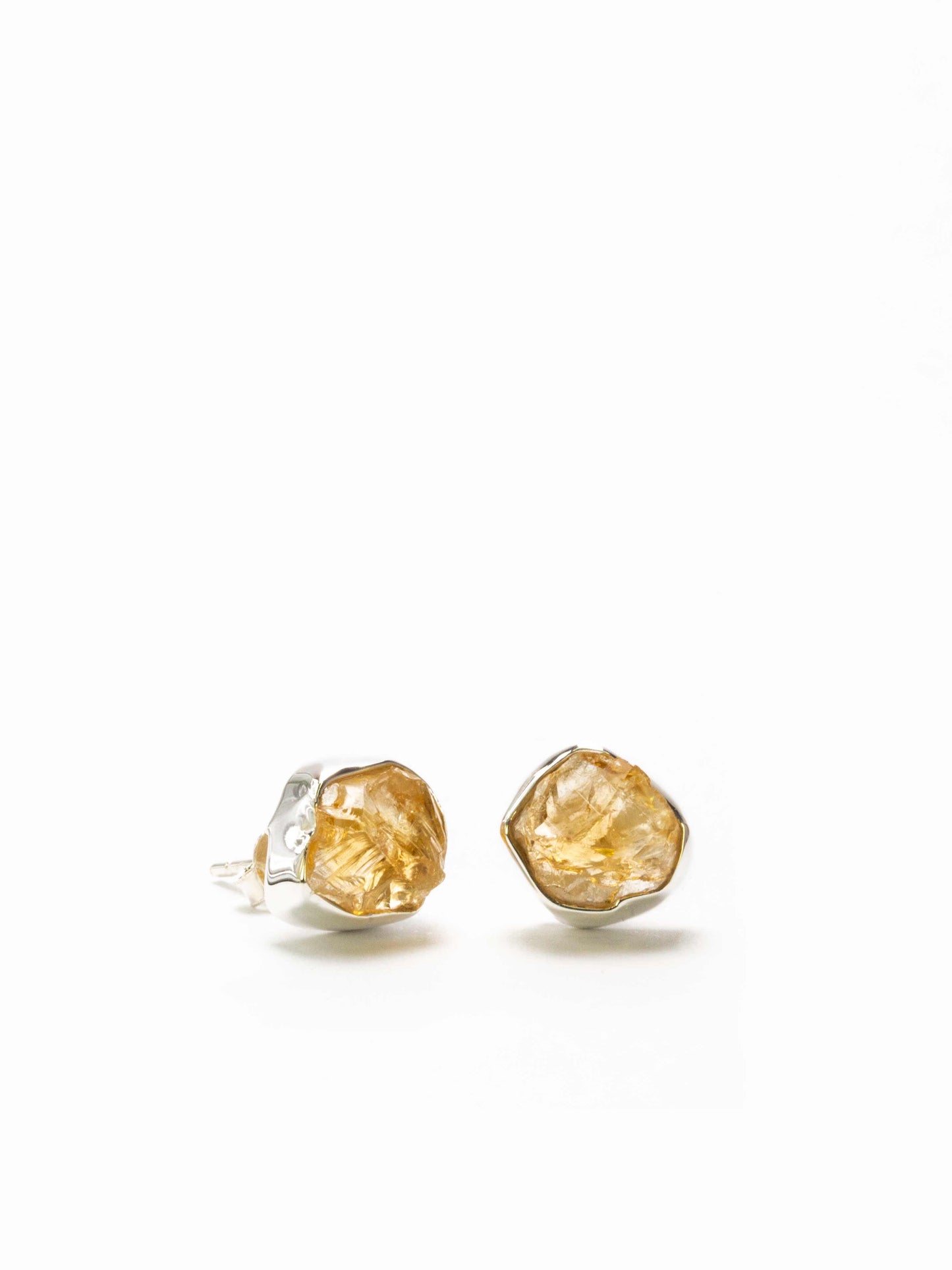 Citrine and silver studs