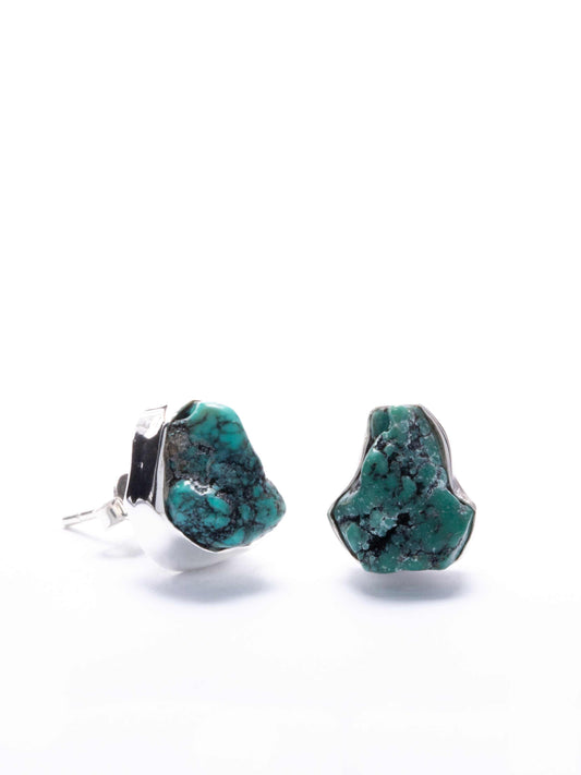 Silver Stud Earring with Turquoise