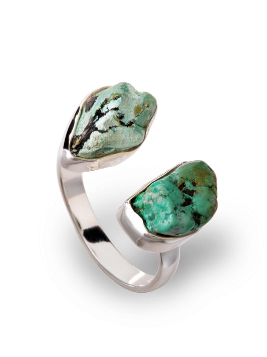 Turquoise set in sterling ring