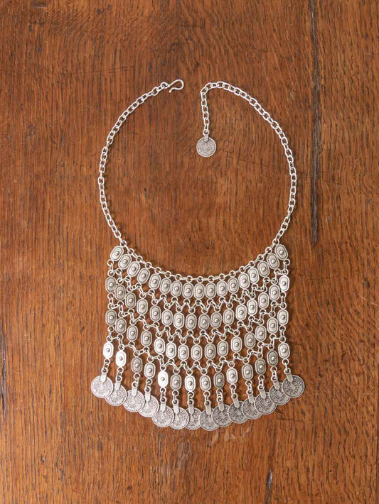 Beautiful Dancer Necklace - a chain mail style necklace with coins.  Ball chain and hook closure