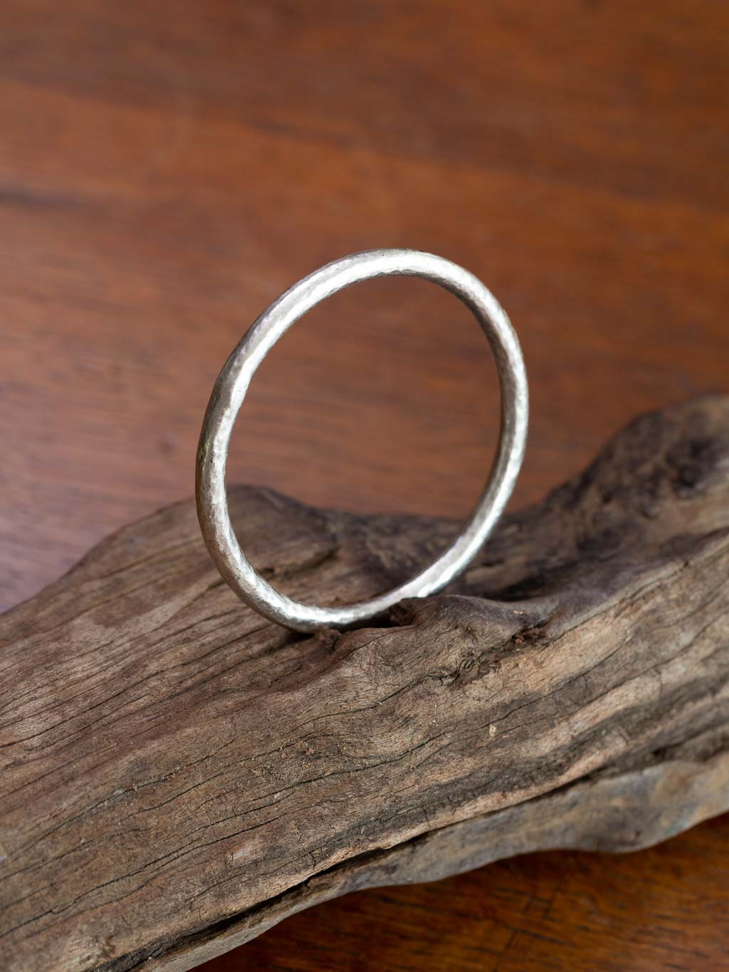 Silver Bangle - a solid, primitive style bangle