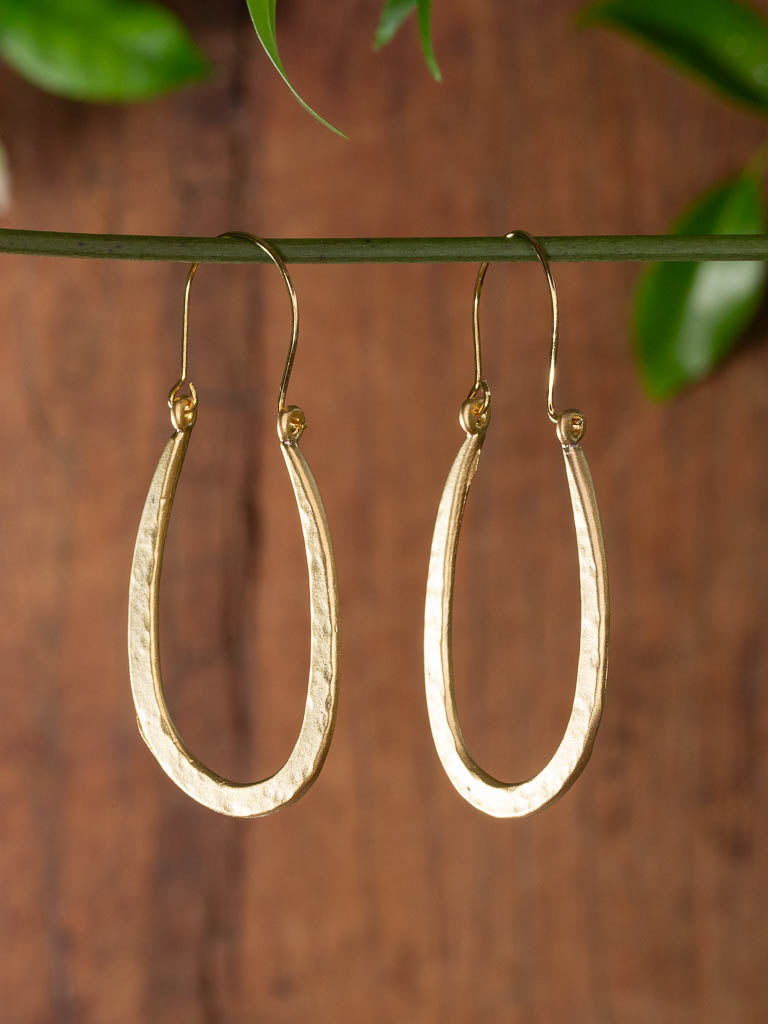 Gold horseshoe shaped earrings
