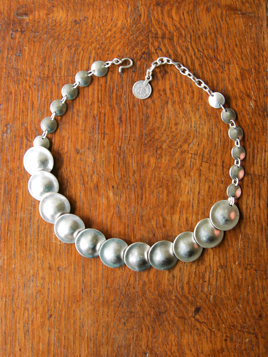 Sky of moon necklace - Layers of little moon discs overlapping each other 