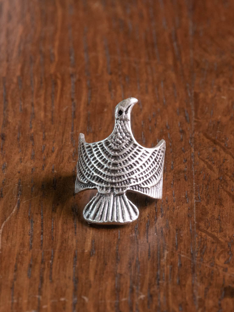 Phoenix adjustable silver ring