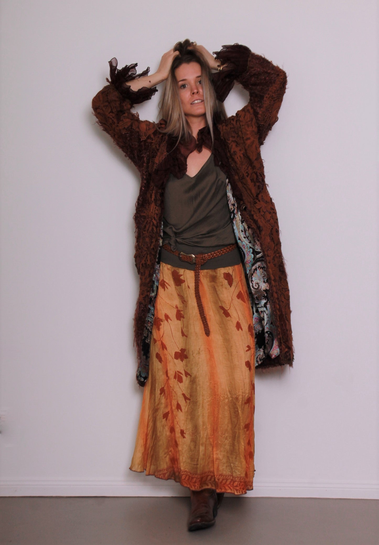 Lady in bohemian outfit